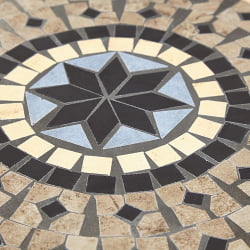 Стол Secret de Maison ROMEO (mod. PL08-1070-1-GBRN) металл, 60х72см, черный/плитка ASTRA