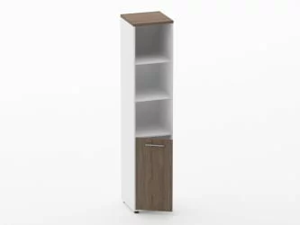 Шкаф 4 узкий верх открытый, низ закрытый Deka 10.19.11Л Дуб Верцаска/Белый