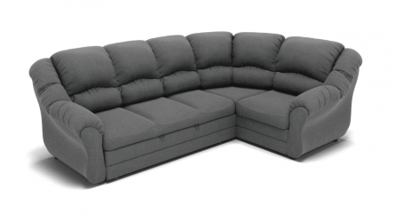 Диван Хост угловой (ЗР) Цвет фасада: Светло серый; Тип: Универсальный; Материал фасада: Металл/Велюр