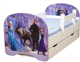 Кровать детская с фотопечатью с 1 ящиком 800*1600 Холодное сердце