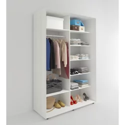 Шкаф-купе 2-х дверный Акцент-Лайт Д 2400х600 Выбеленное дерево