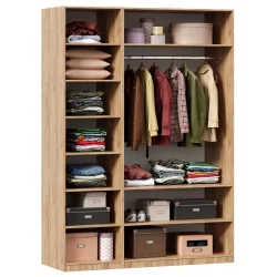 Шкаф трехстворчатый с зеркалом Норд 3Д Дуб золотой