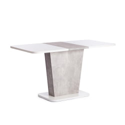 Обеденный стол GENT ЛДСП, 110-145x68,6x75,5 см, Белый/Бетон