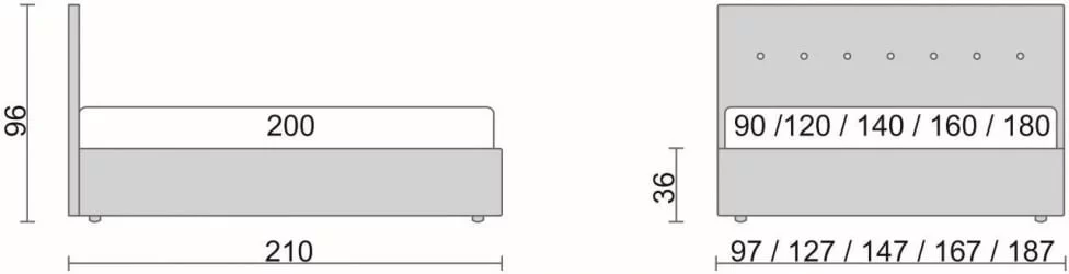 Кровать Ameli Коричневая