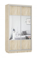 Шкаф-купе двухдверный Экспресс Дуо Комби 1200х2400h Дуб сонома