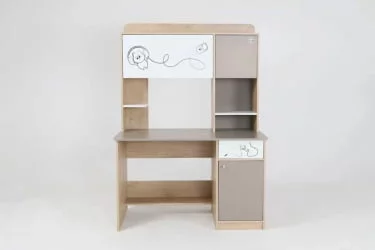 Стол компьютерный Котофей Дуб Ирландский Мокко Белый