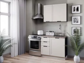 Кухонный гарнитур Джамис 1600 Черный Кашмир