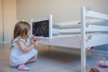 Съемный борт с грифельной доской RooRoom VK-5 Белый