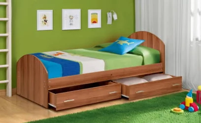 Кровать с ящиками на уголках №2 ЛДСП 800*2000 Белый