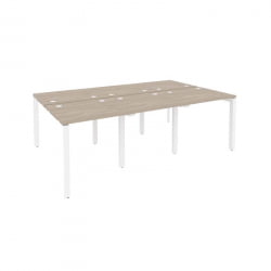 Рабочая станция на П-образном м/к ОНИКС О.МП-Д.РС-6.0.7 Дуб Аттик/Белый / ONIX O.MP-D.RS-6.0.7