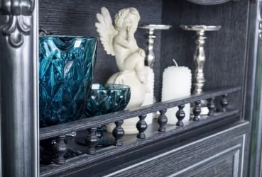 Шкаф кухонный 800 горизонтальный открытый Италия ЛД 275.757.000 Черный Дуб темный