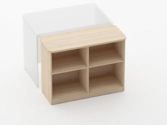 Тумба приставная к столу Glassy 3.18.101 Бук светлый