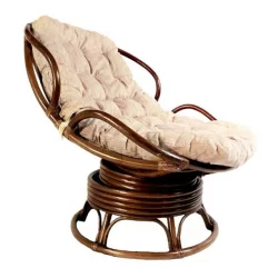 Кресло Папасан Челси вращающийся 23/03Б молочный шоколад / 23/03B