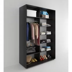 Шкаф-купе 2-х дверный Акцент-Дуэт КВ 1400х600 Венге