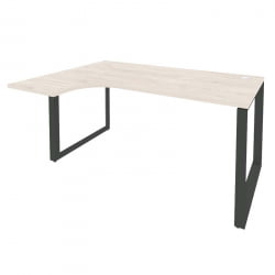 Стол эргономичный левый на О-образном м/к ОНИКС О.МО-СА-4Л Денвер Светлый/Антрацит / ONIX O.MO-SA-4L