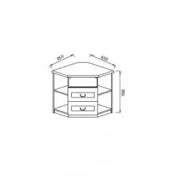 Тумба под ТВА угловая Гармония-4 (Итальянский орех)