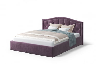 Кровать Стелла, 1600*2000 мм, велюр NEO 17, фиолетовый