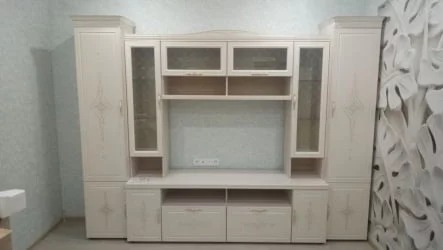 Шкаф-пенал (левый/правый) Венеция 32.16 Сосна Астрид Ваниль