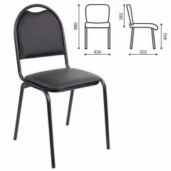 Офисный стул РС00Л кожзам Черный