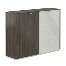 Шкаф средний двойной Atlas NZ-0305+NZ-0335.GS.BT.GLM Серый камень Бренсон Трюфель