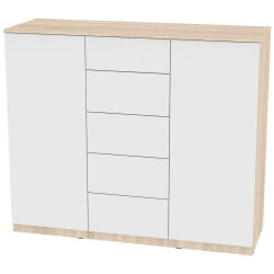 Комод Калисто(К25)1147х1352х468ПУСХтоОПЕН(ДСС-Белый) / Калисто(K25)1147х1352х468PUSHtoOPEN(ДСС-Белый)