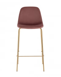 Стул барный Валенсия SN золотые ножки велюр Пыльно-розовый