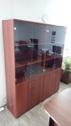 Шкаф для документов со стеклом Р.Ш-2СБ Орех Гепланкт