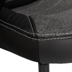 Кресло INTER (24) кож/зам/ткань, черный/серый, 36-6/207/TW-12/TW-11