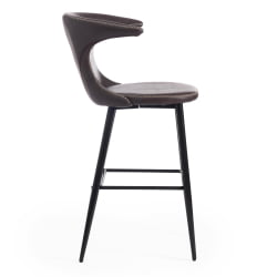 Стул барный FLAIR BAR (mod. 9018) экокожа/металл, 60 х 56 х 106 см , коричневый 1/черный