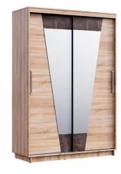 Шкаф-купе коричневый Санремо ШК-006 Дуб сонома светлый Ателье темное