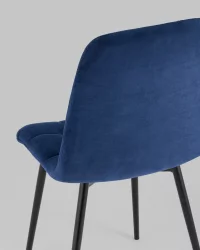 Стул Oliver велюр Темно-синий