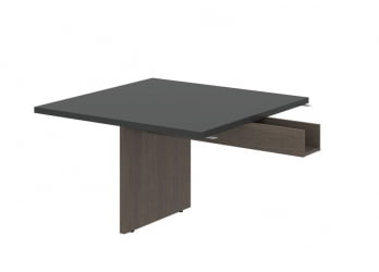 Стол для заседаний приставной VELION VFCT 1212.1 Яшма черный Дуб Сильвер