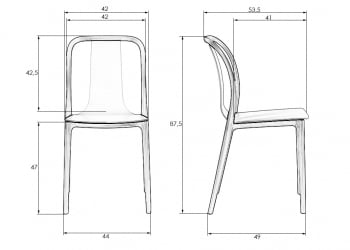 Стул обеденный DOBRIN ADAM (черный)