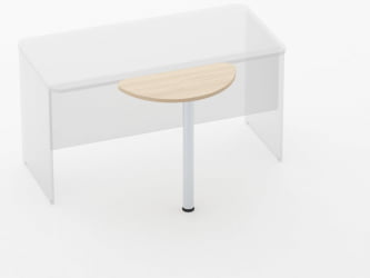 Приставка-полукруг Glassy 2.14 Дуб молочный