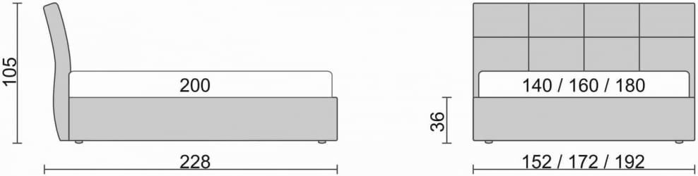 Кровать Visconti Красный\Белый