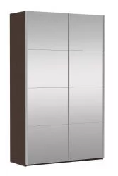 Шкаф-купе двухдверный Прайм 1400 Зеркало/Зеркало Венге