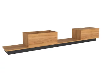 Тумба приставная Урбан ЛД 528.110.000 Дуб золотой/Чёрный