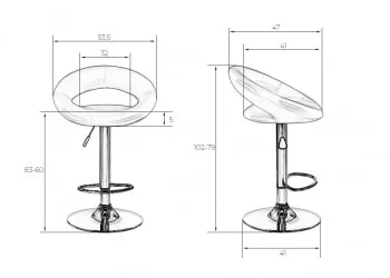 Стул барный DOBRIN MIRA Коричневый