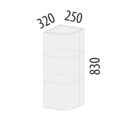 Шкаф кухонный торцевой закрытый (прав) Дакота 103.17
