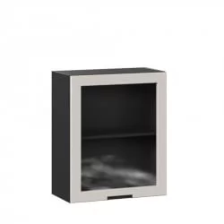 Шкаф кухонный 600 со стеклом Джамис ЛД 296.350.000.147 Черный Кашмир