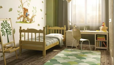 Односпальная кровать Алёнка 200х90 Сосна