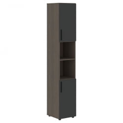 Шкаф-колонка с глухими малыми дверьми (правый) VELION VHCS 40.4 R Яшма черный Дуб Сильвер