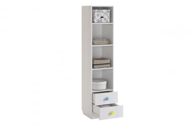 Шкаф комбинированный (с ящ. 1-створчатый) Чудо MDW-02 Белый рамух