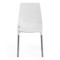 Стул для балкона GENIUS (mod 75) металл/пластик, 46x56x84cм, белый/ножки хром