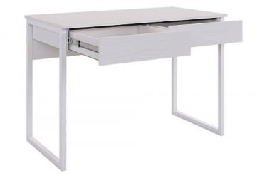 Детский маленький стол SMU-01 белое дерево/белый муар