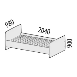 Кровать Мегаполис 55.10 Сосна Астрид