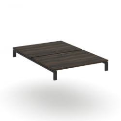 Двойной стол надставка на две опорные тумбы CОНCЕПТ CН.ДСН-005 Дуб Мали Черный / CONCEPT CN.DSN-005