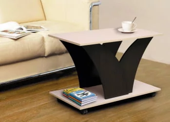 Журнальный столик на колесиках журнальный №16 Венге/Дуб молочный