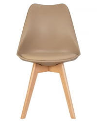 Стул обеденный DOBRIN JERRY SOFT (ножки светлый бук, цвет сиденья бежевый (GR-03)) 4 шт
