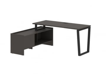 Стол с тумбой ЕДИС ЕВCТ 17614 Мокко Черный / EDIS EVCT